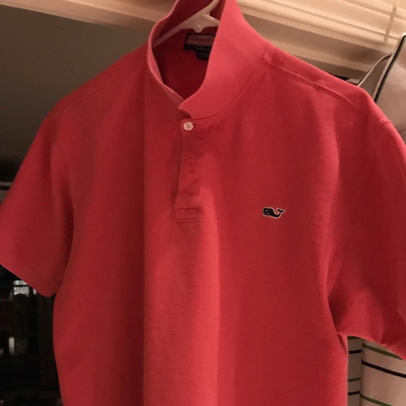Mens Vineyard Vines Salmon Red Polo Shirt - Picture 2 of 6